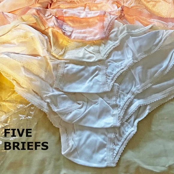 5 BRIEFS, 100% NYLON 5 COLOURS, SIZE 3X, SEARS, IN ORIGINAL BAG, TAGS ON, NEW - Picture 1 of 2